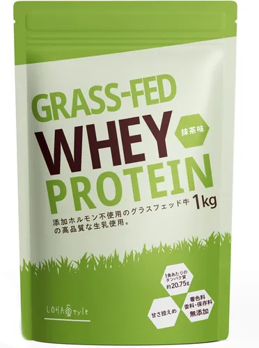 LOHAStyle グラスフェッドプロテイン 1kg 有機抹茶味