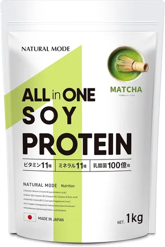 NATURALMODE オールインワン ソイプロテイン 1kg 抹茶風味